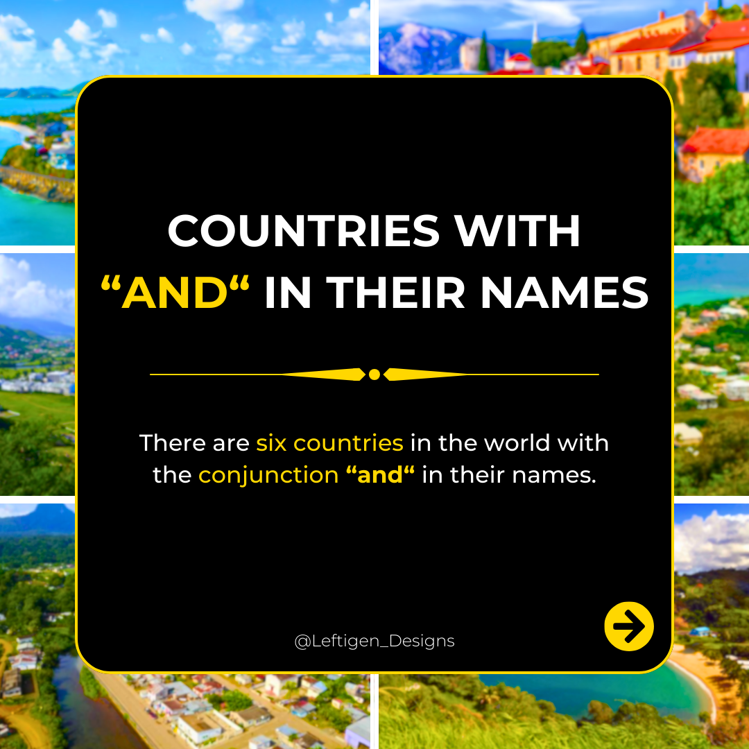CAROUSEL POST - COUNTRIES WITH "AND" IN THEIR NAMES creativejourney creativeprocess designinspiration generalknowledge graphicdesign throwbackthursday visualstorytelling