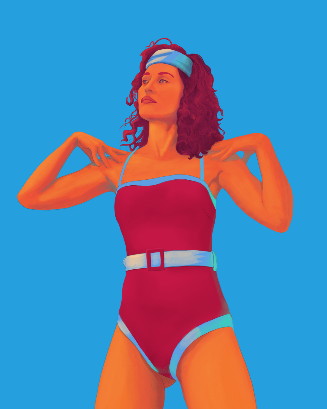 Poster for "Aerobomania" 2024 cover illustration portrait poster