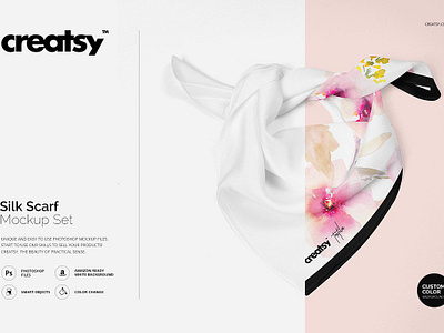 Silk Scarf Mockup Set online