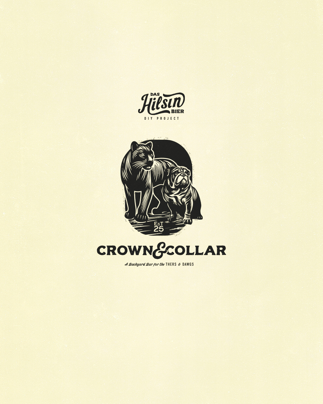 Crown & Collar backyard bar branding dawgs logo panthers uga