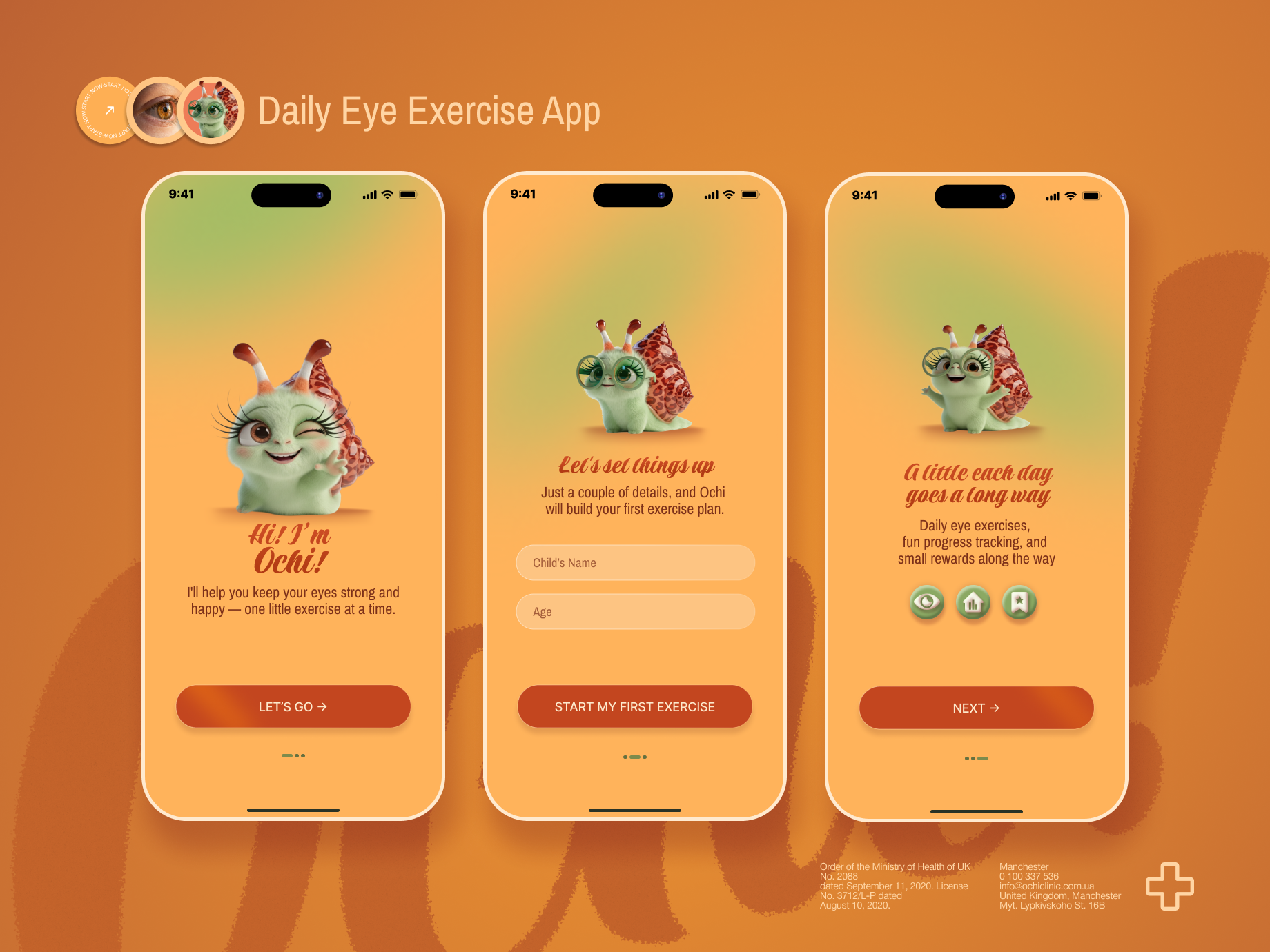 Ochi — App Onboarding & Sticker Pack ai design branding graphic design healthcare illustration kids app logo mascot mobile app onboarding pediatric pixar style recraft ui design web design website