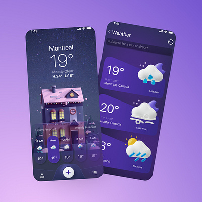 Weather App branding graphic design ui