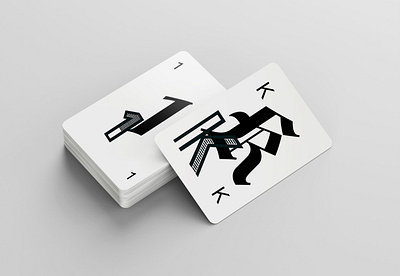 Typographic Playing Cards illustration typography