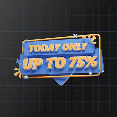 Today Only 3d 3d illustration app discount e commerce figma landing page sale ui uiux web