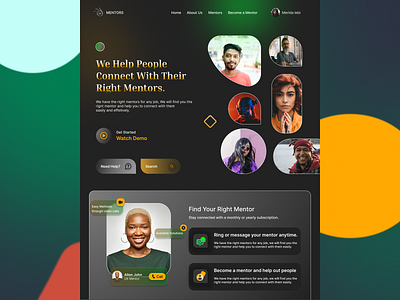 Mentors Landing Page build dailyui design designdrug ui ux watchmegrow