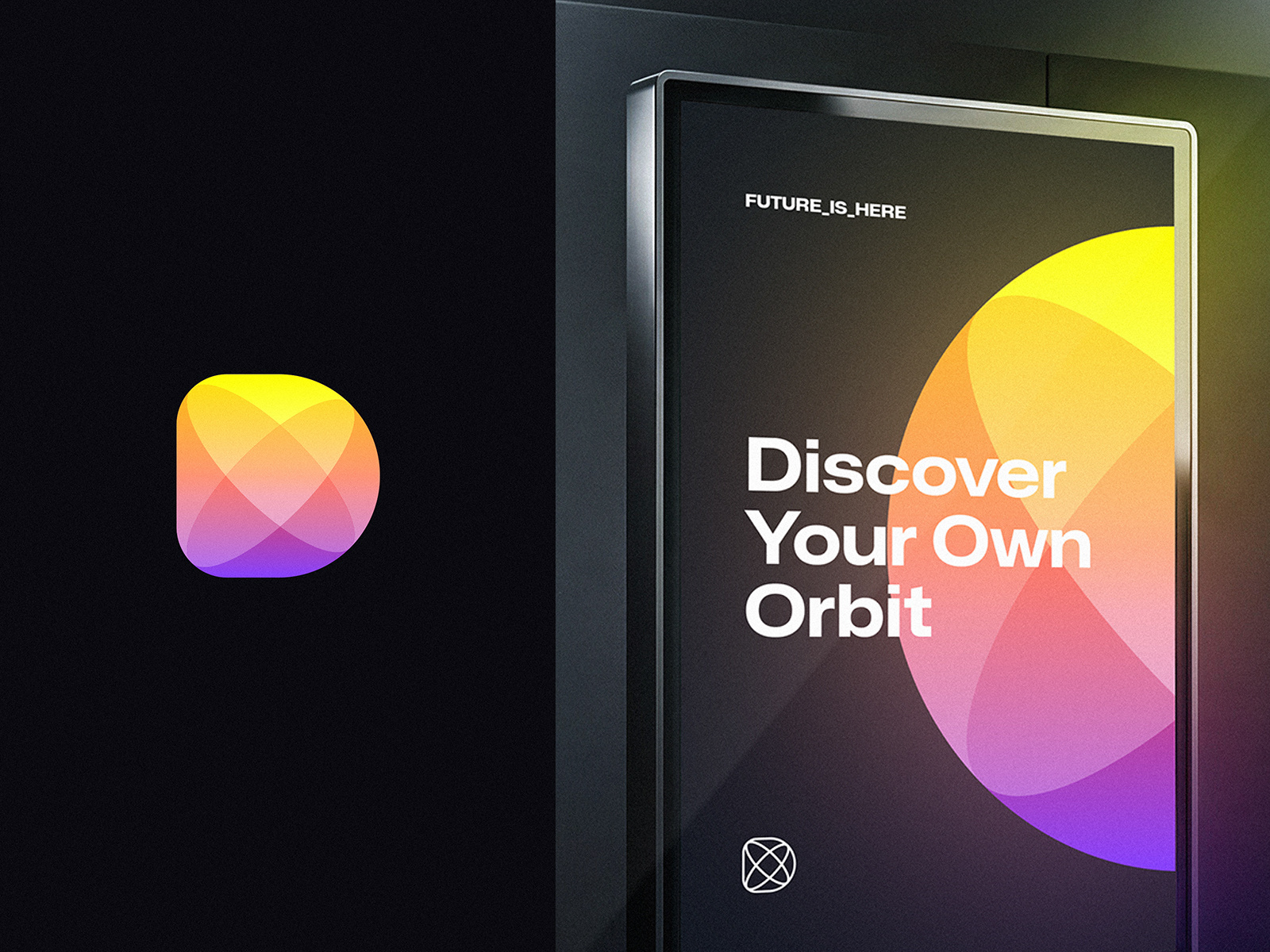 D + Orbit Logo Concept ai blockchain branding chart d diagram discovery for sale galaxy gradient icon identity lepisov letter logo orbit planet premade space unused