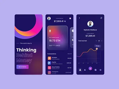 Banking Service Mobile App app banking branding design designer illustration music replicate ui ux