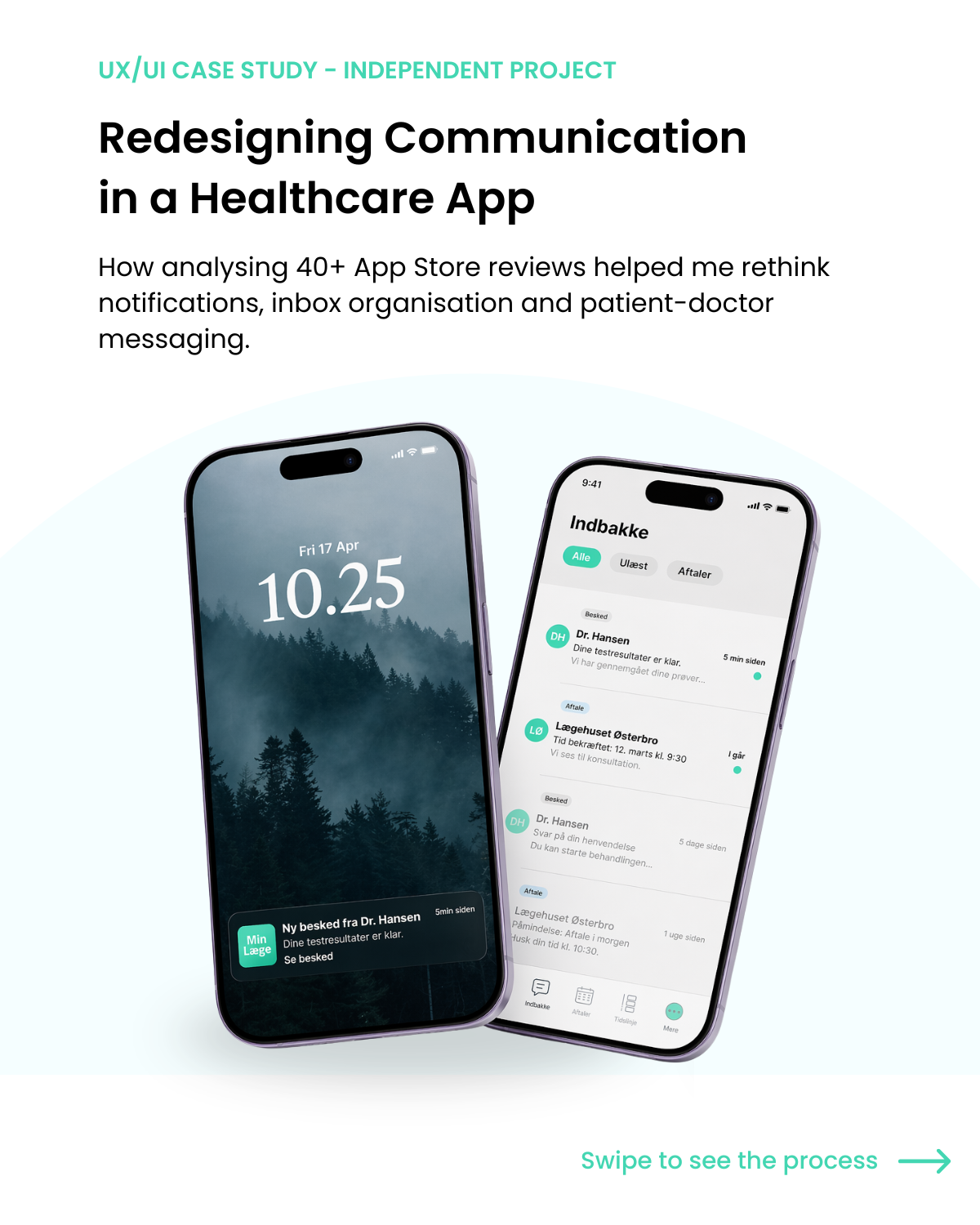 Redesigning Communication in a Healthcare App app design case study concept project dashboard design system figma health app healthcare information architecture interaction design messaging mobile app mobile ui notification design product design ui design user experience user interface ux case study ux design