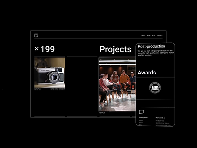 TANE video agency | Corporate website redesign animation design ui ux web