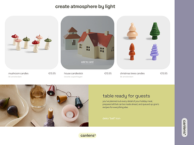 canlens* store branding decoration design ecommerce page ui web webdesign