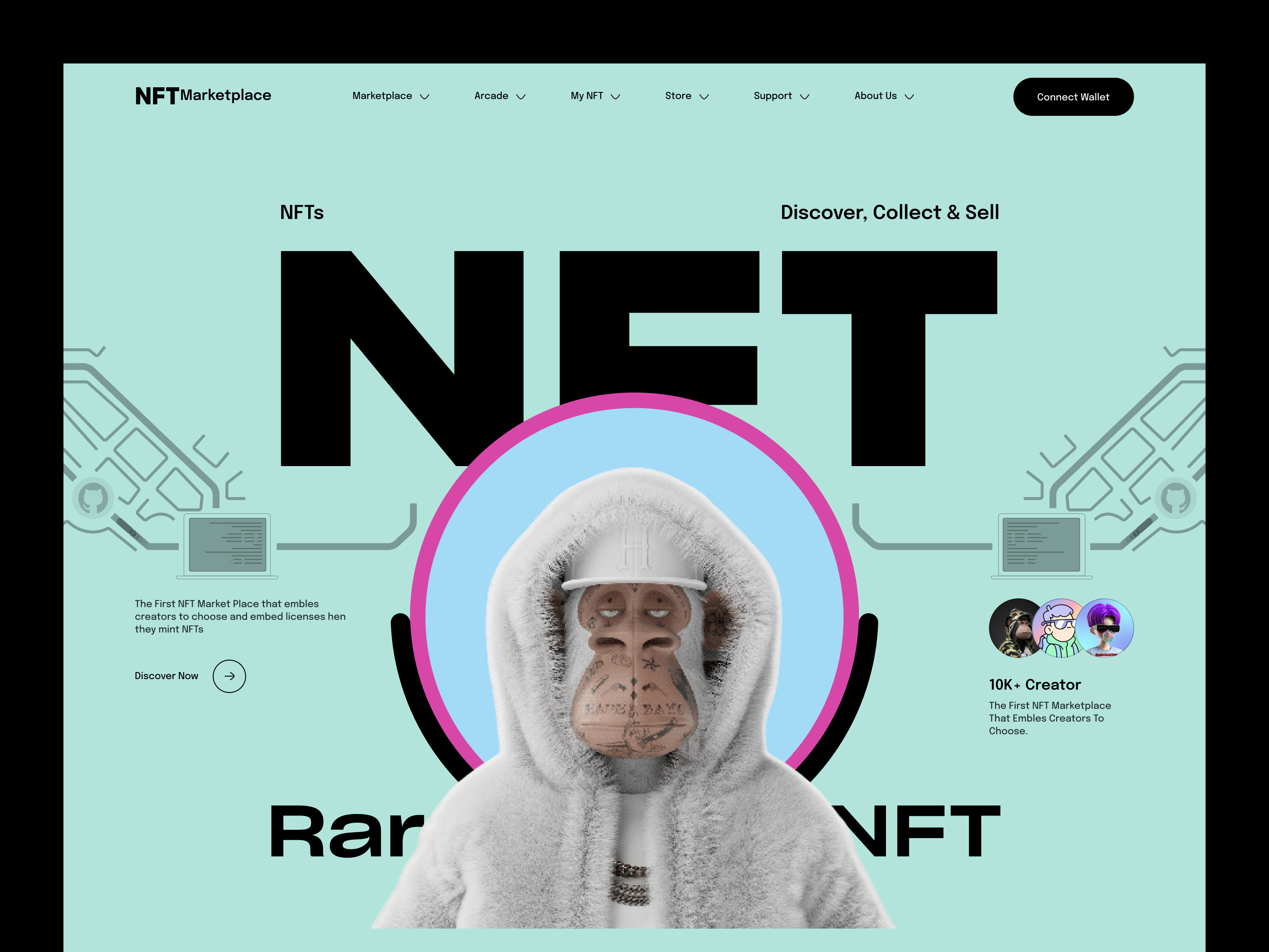 UI/UX For NFT Website Design blockchain design crypto exchange ui crypto wallet ui crypto website dark mode ui digital collectibles futuristic ui interactive ui minimalist design modern ui design nft dashboard nft landing page nft marketplace nft minting page nft portfolio nft website uiux design ux for web3 web3 experience web3 ui