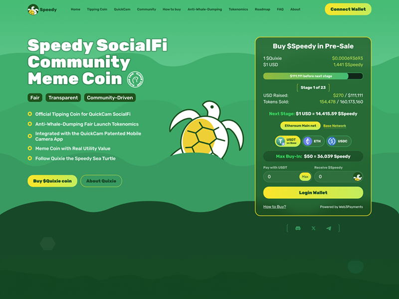 Speedy animation coin illustration mascot meme tourtle web web3