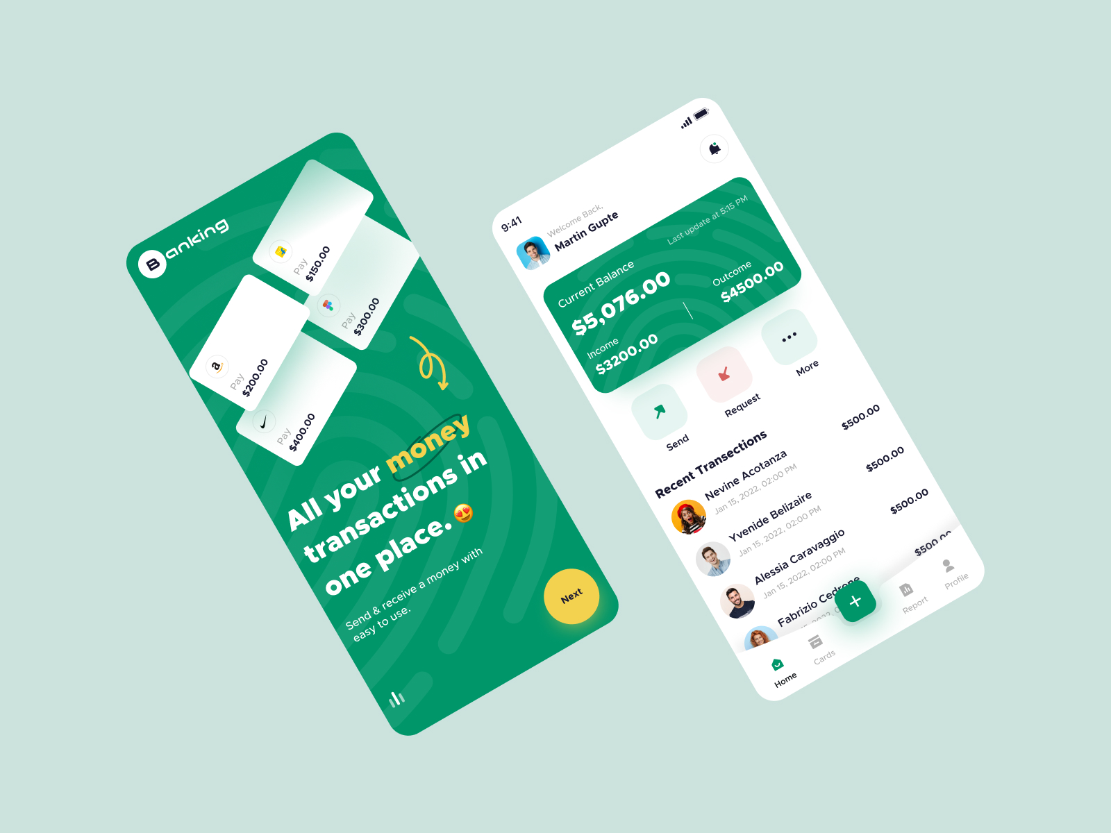 Banking Mobile App UI By Ajendra Sutariya On Dribbble