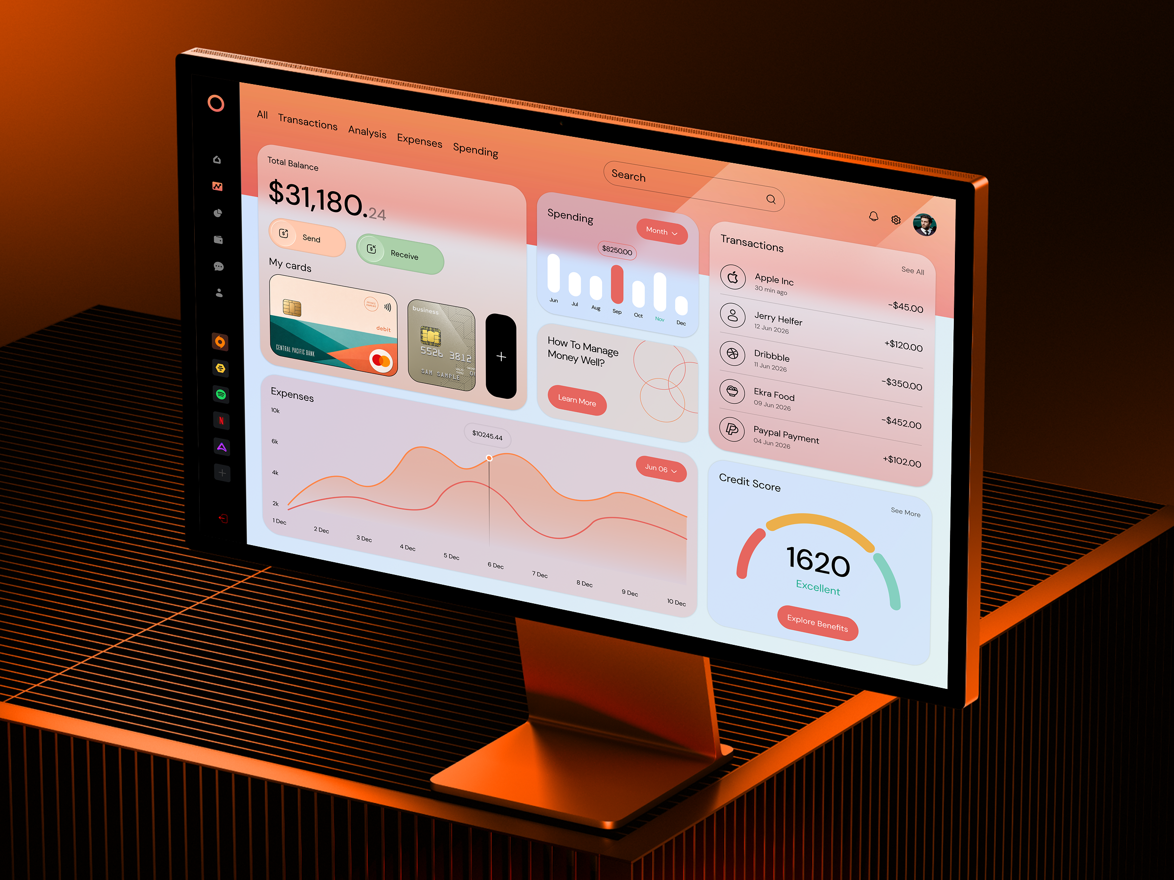 Modern Finance Dashboard UI/UX Design analyticsdashboard bankingui dashboarddesign dashboardui datavisualization dribbble figma financedashboard financeui financialanalytics financialdashboard fintech fintechdesign moneymanagement personalfinance productdesign saasdashboard uiuxdesign