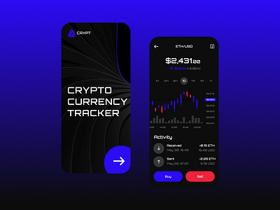 Crypto App design mobile app ui