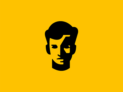 Boy Logo beauty boy branding character design face geometric icon identity illustration kid logo man mark mascot negative space portrait symbol vector yellow