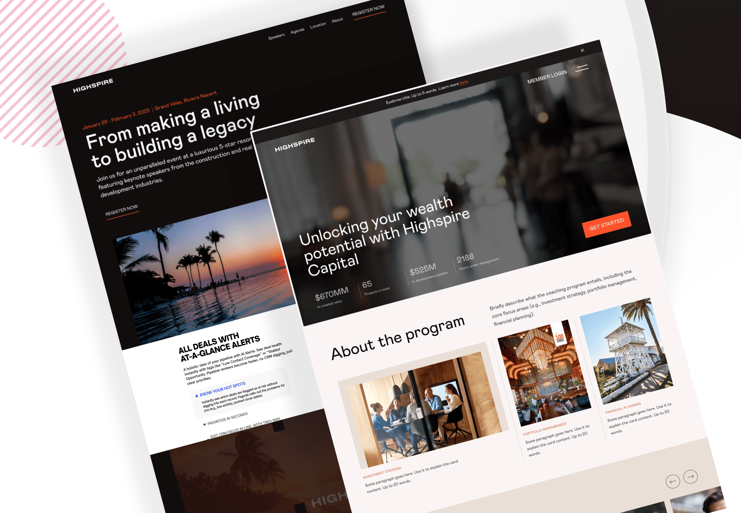 Highspire Capital Landing Page appdesign branding figma interactiondesign interface productdesign ui uidesign ux uxdesign webdesign