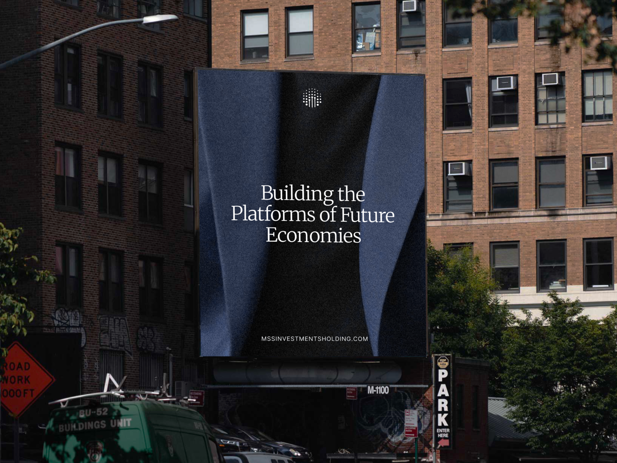 MSS Investments Holding: Shaping Tomorrow's Economy banner branding capital economy finance fintech future globe growth hiportfolio holding identity invest investment opportunity pitch portfolio poster venture website