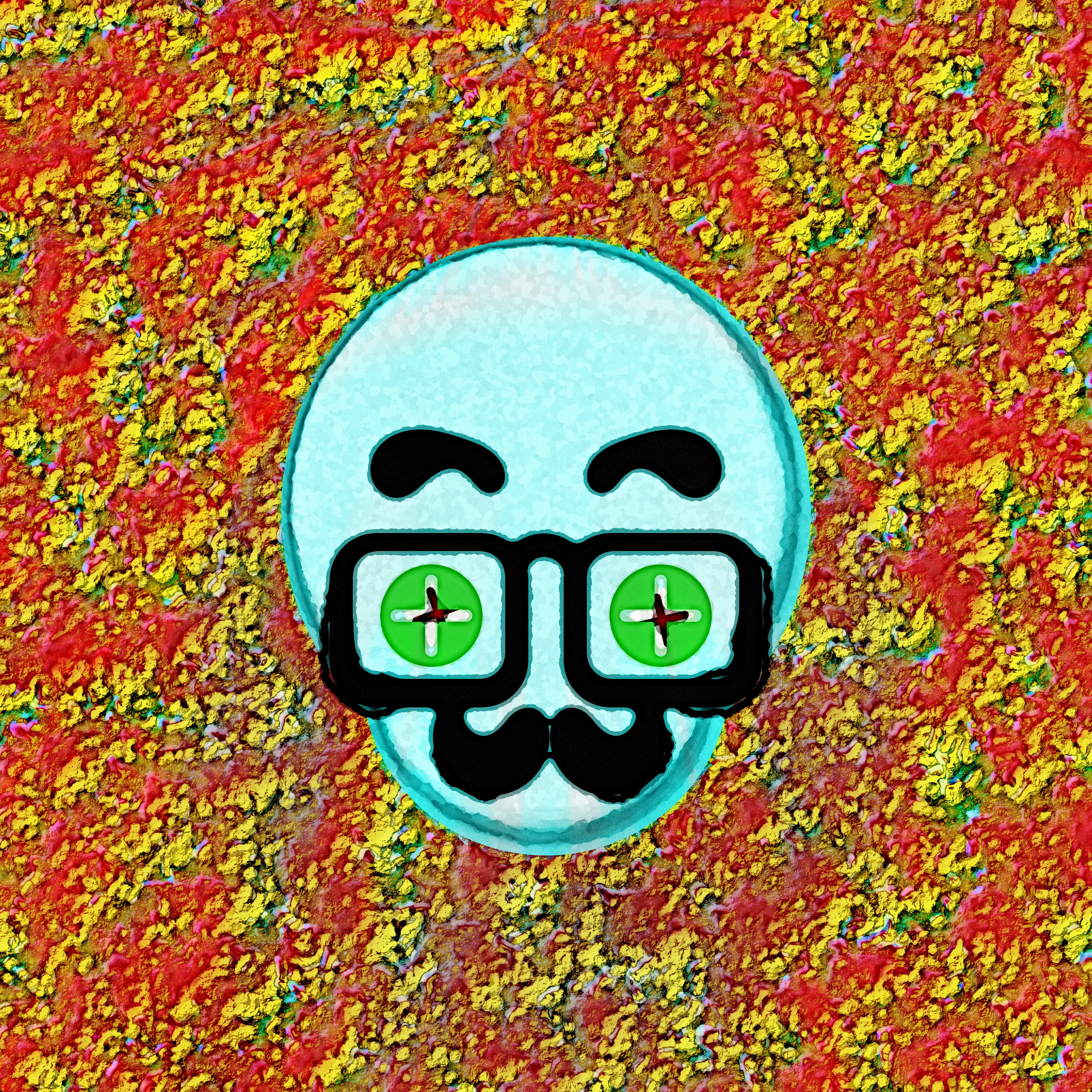 pizza face :: banger 072526 banger illustration noise pizza face shunte88 vector