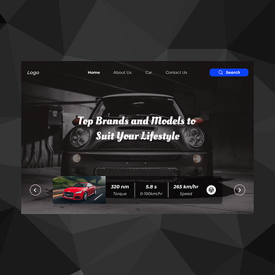 Automobile Landing Page automobile brand branding car design dribble figma landing page portfolio ui userexpericence ux visualdesign webdesign