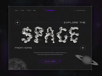 Beyond the Stars Concept bato bato web agency batowebagency black concept cosmos dark design exploration landing planets space ui universe user experience ux web web design webdesign website