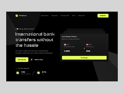 Fintech Website bank app bold clean fintech interface ui uitrends ux web web design