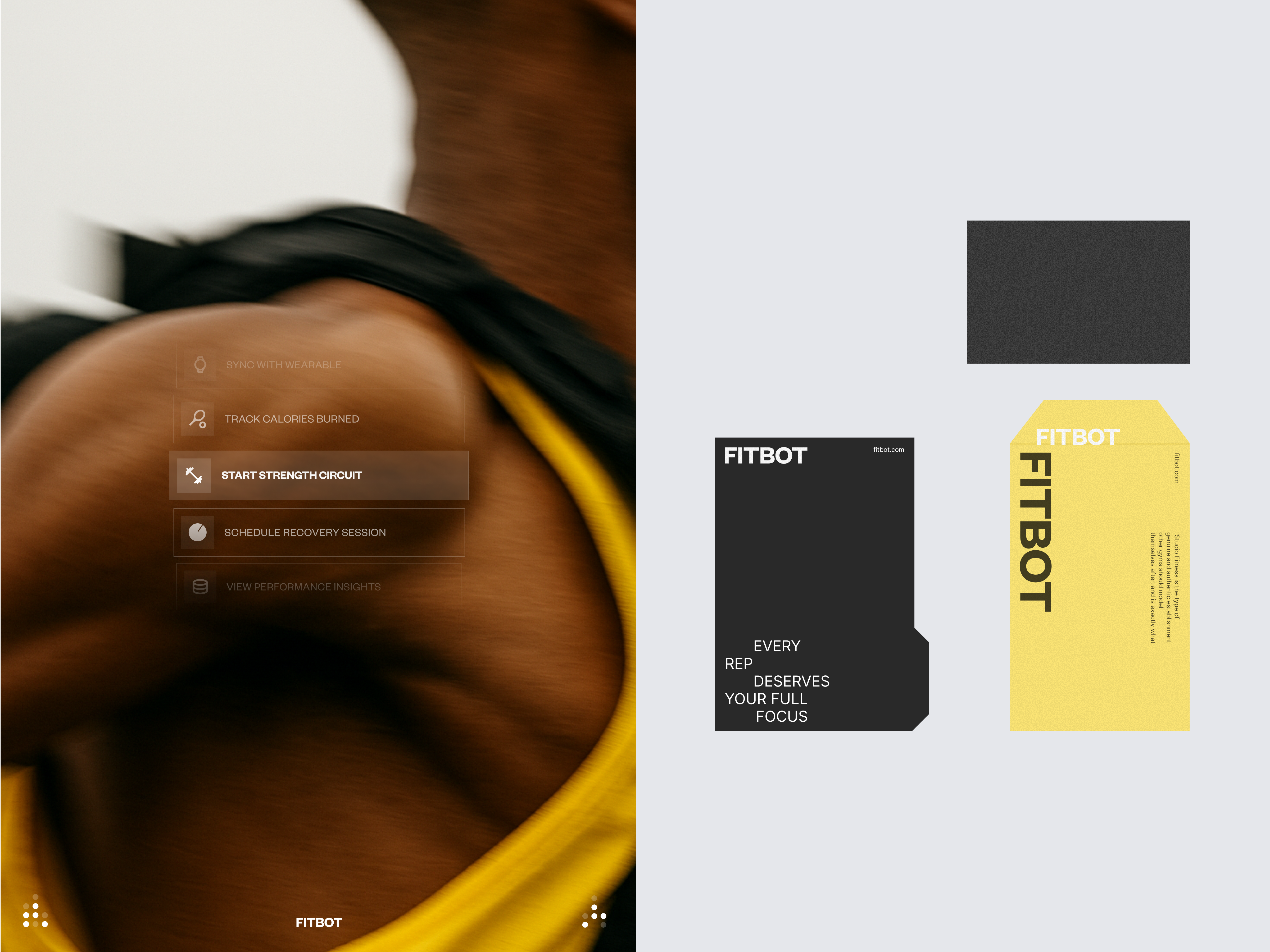 Fitbot® — Branding & Web Design app ui branding dashboard design fitness branding fitness website illustration minimal mobile app motion design saber saber ali ui