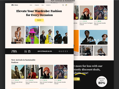 Fashion Landing Page figma mobile ui uidesign uiux webdesign