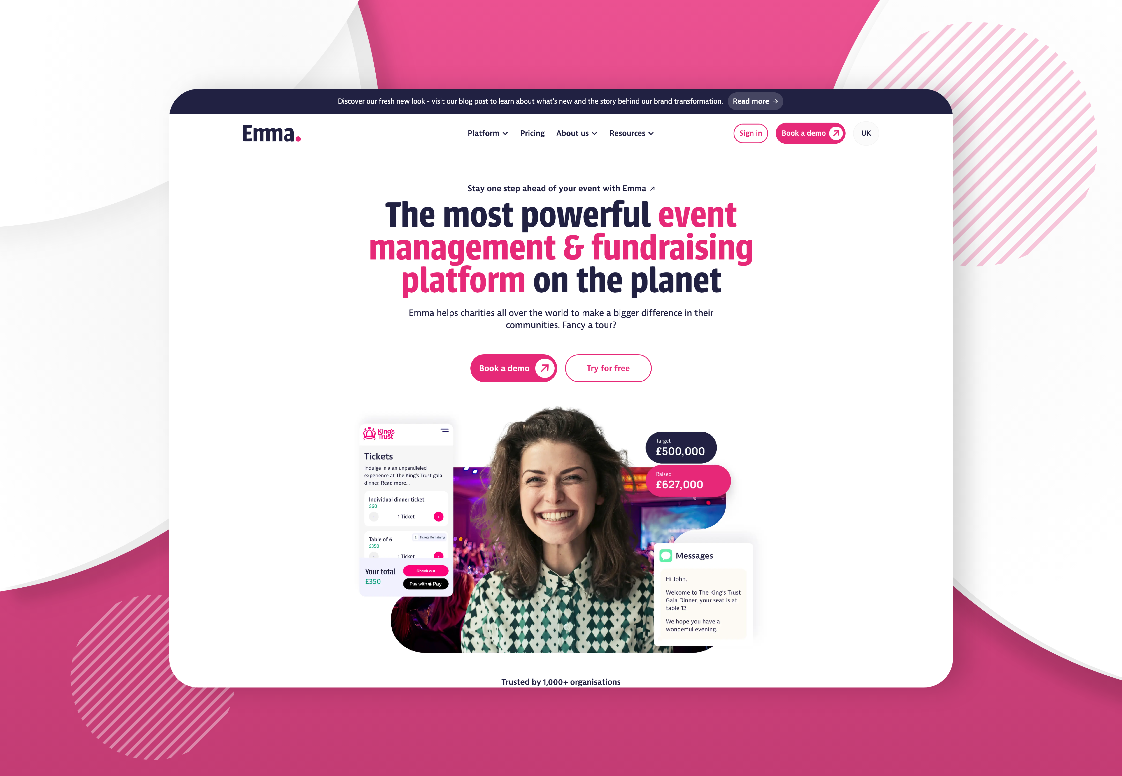 Emma - Event management and fundraising platform appdesign figma interactiondesign interface productdesign ui uidesign ux uxdesign webdesign