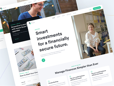 Buylo - Finance Landing Page analytic audience banking brand guideline branding design dipa inhouse finance financial fintech graphic design investment landing page money payment stock styleguide ui ui design wallet