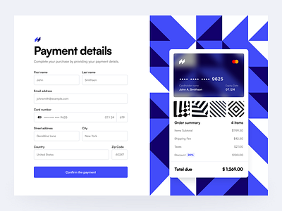 Checkout — Payment Page checkout clean figma flat minimal pattern ui ui design ux ux design web design website design