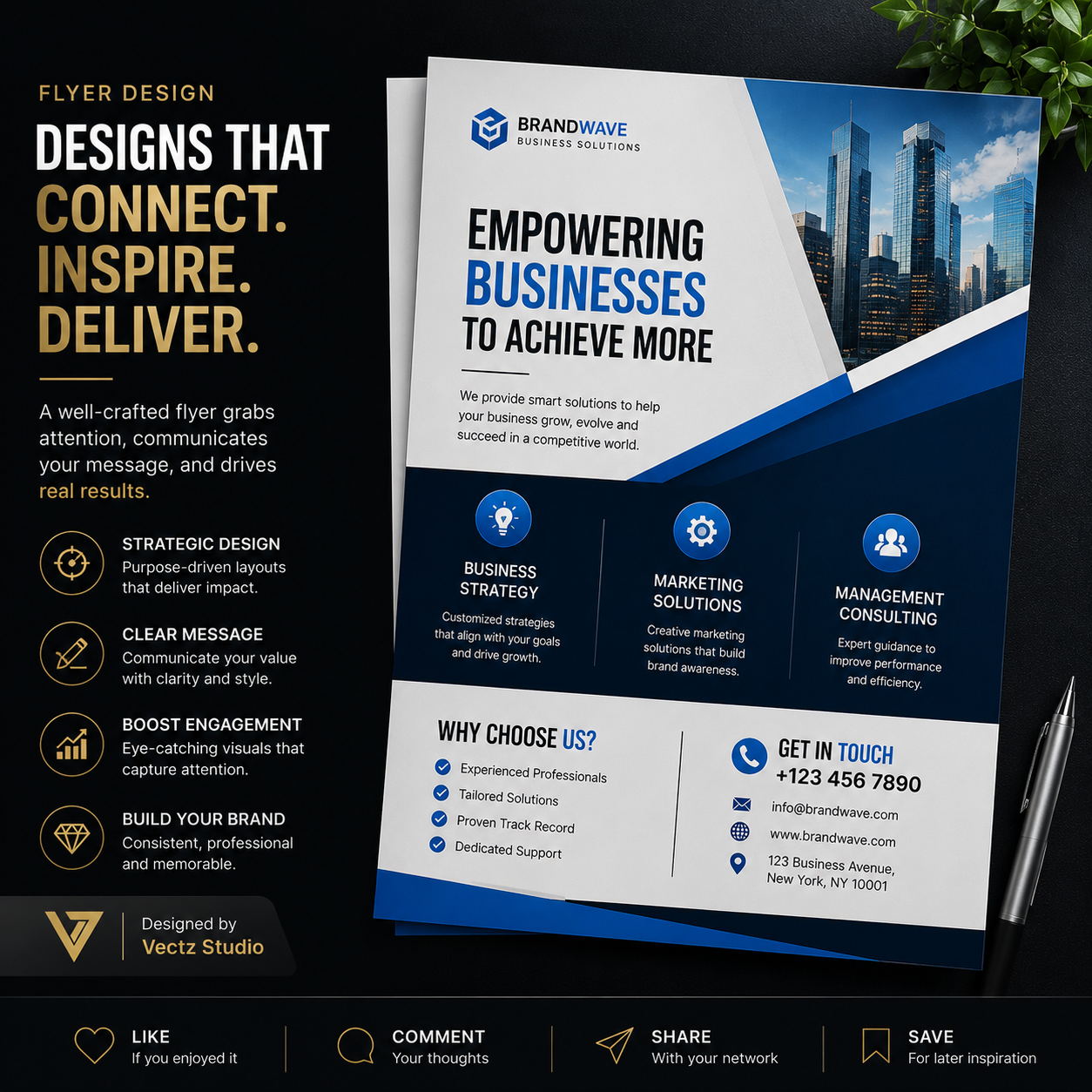 Flyer Design That Speaks Before You Do adobeillustrator brandidentity branding businessbranding corporatedesign creativeagency creativedesign designinspiration designportfolio digitaldesign flyerdesign graphicdesign layoutdesign linkedincreators marketingdesign printdesign printready professionaldesign typography visualcommunication