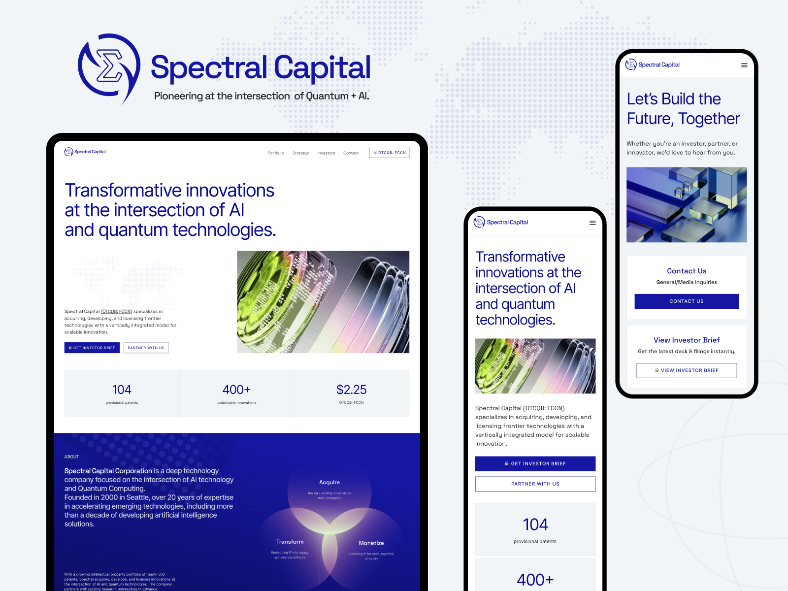 Creating a Premium Brand Presence for an Investment Company ai deep tech quantum quantum computing spectral spectral capital web design webflow