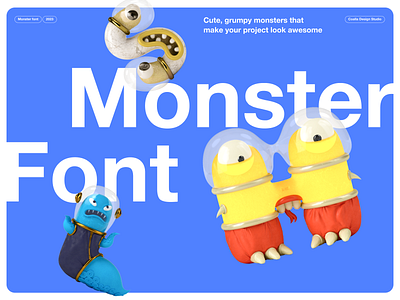Monster Font 3d coalla design font graphic design illustration type web design