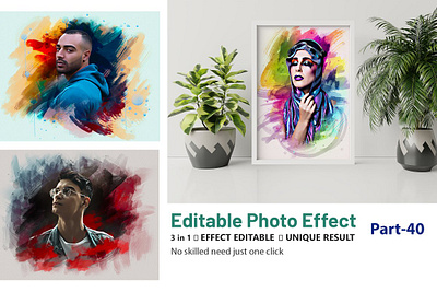 Editable Realistic Painting Effect photoshop painting effect