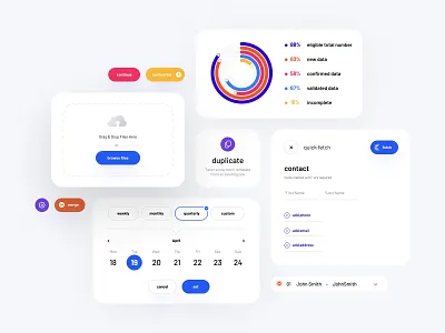 Contact411 - UI Elements card card design cards component components contacts dashboard design system element elements minimal platform product ui ui element ui elements ux web web app