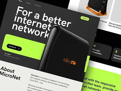 Micronet - Landingpage Exploration app design e commerce graphic design illustration internet landingpagi product ui