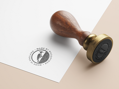 Woodpecker Logo Stamp Mockup brand identity branding ident identity ink logo mockup paper rubber stamp slogan stamp tagline