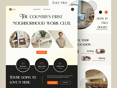 Work Club Website. business clean coworking design landing page landingpage office space orix page sajon typography web web design web site webdesign website website designer websites work club working