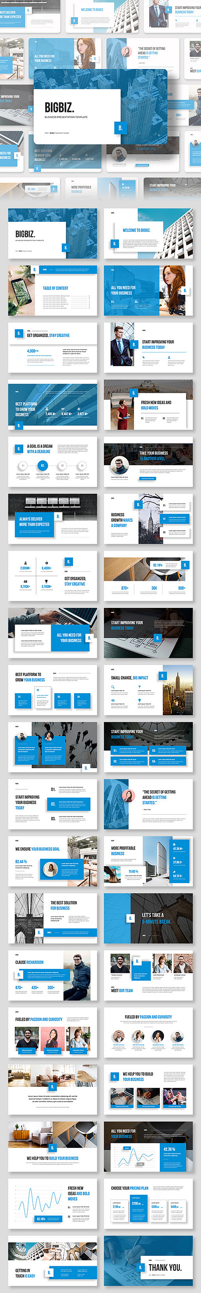 BIGBIZ - Corporate Business Presentation Template branding design graphic design illustration ui