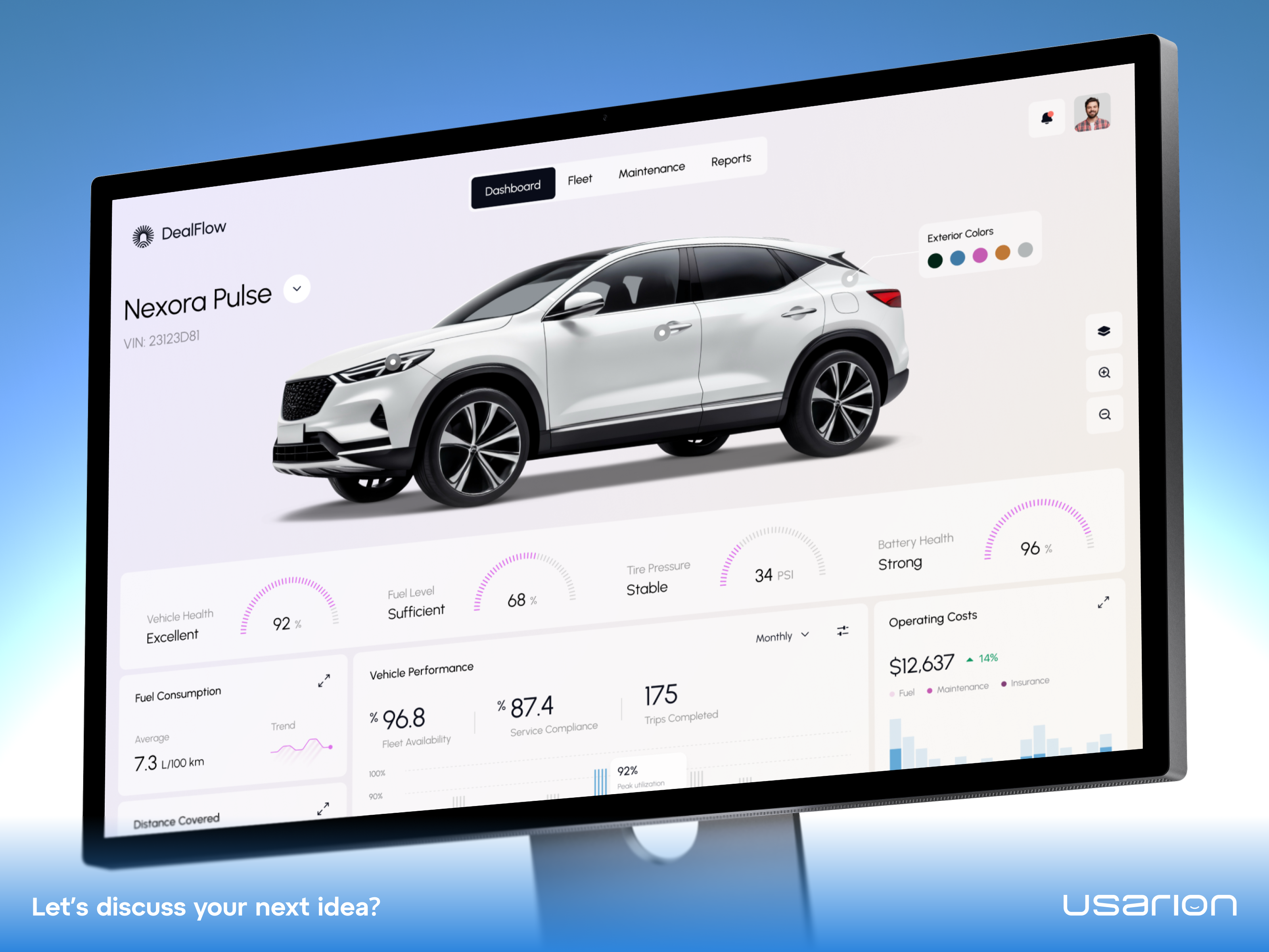 Automotive Fleet SaaS Dashboard UI - Car Analytics admin panel auto analytics automotive design automotive ui car dashboard car interface connected car data visualization dealership software ev dashboard fleet management fleet tracking mobility ui saas dashboard telematics transportation tech vehicle tracking