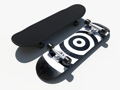 Skateboard 3D Model 3d 3d modeling architecture hardsurface industrial maya pbr material props skate board sport vehicle