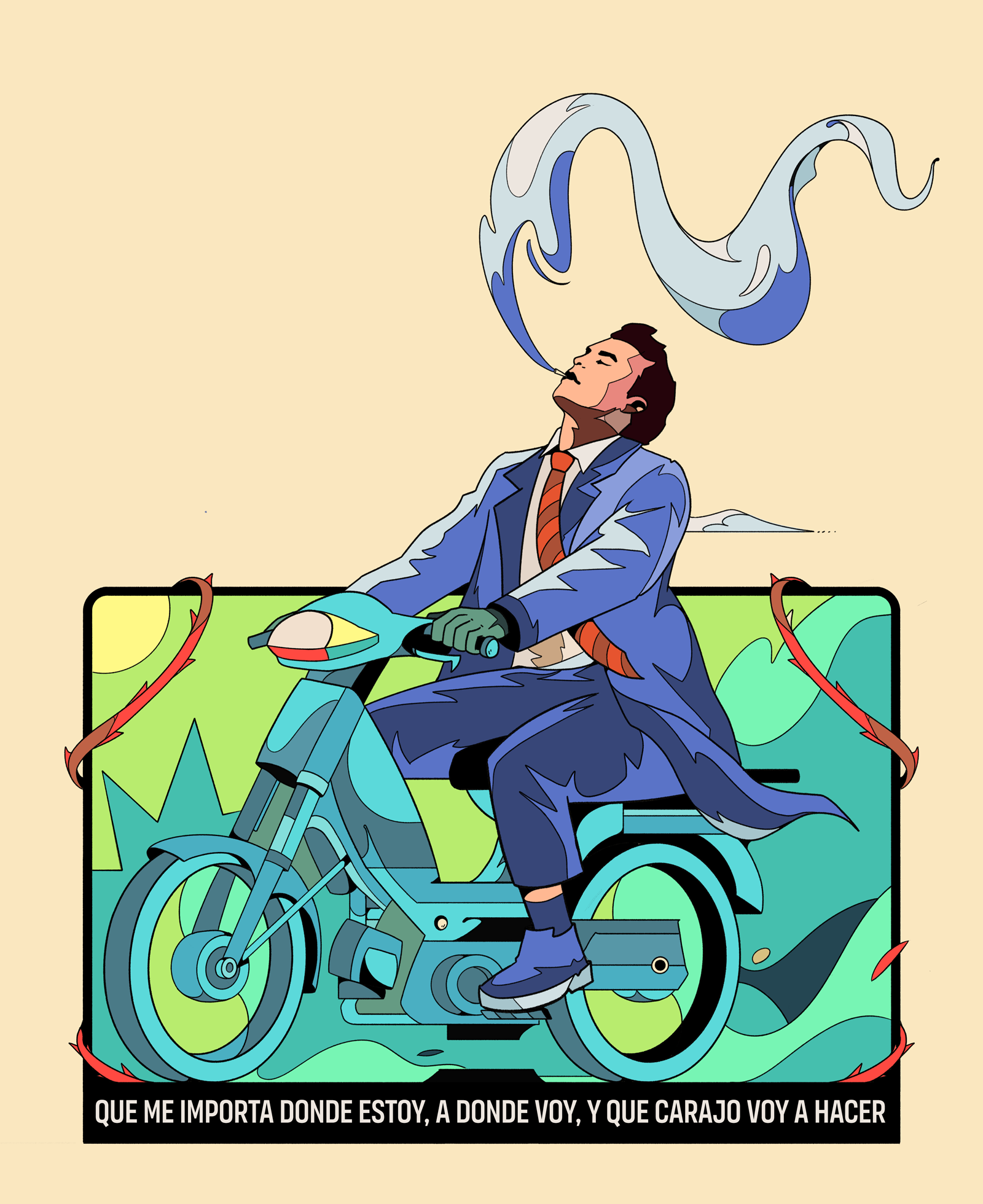 Gaspi character gaspi illustration moto surreal