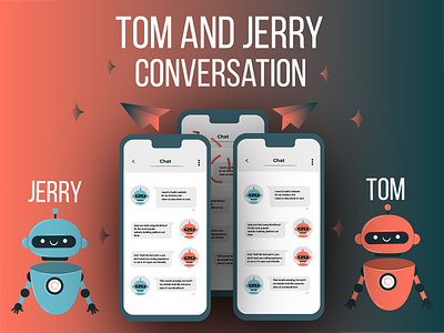 Tom And Jerry's Conversation animation branding chating animation creative design design facebook post graphic design illustration motion graphics post ui ux