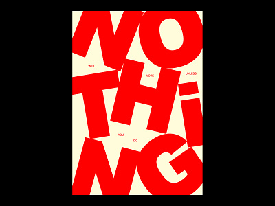 Nothing - Each-D Poster Series artwork design eachday font graphic design illustration motivation photoshop poster print quote type