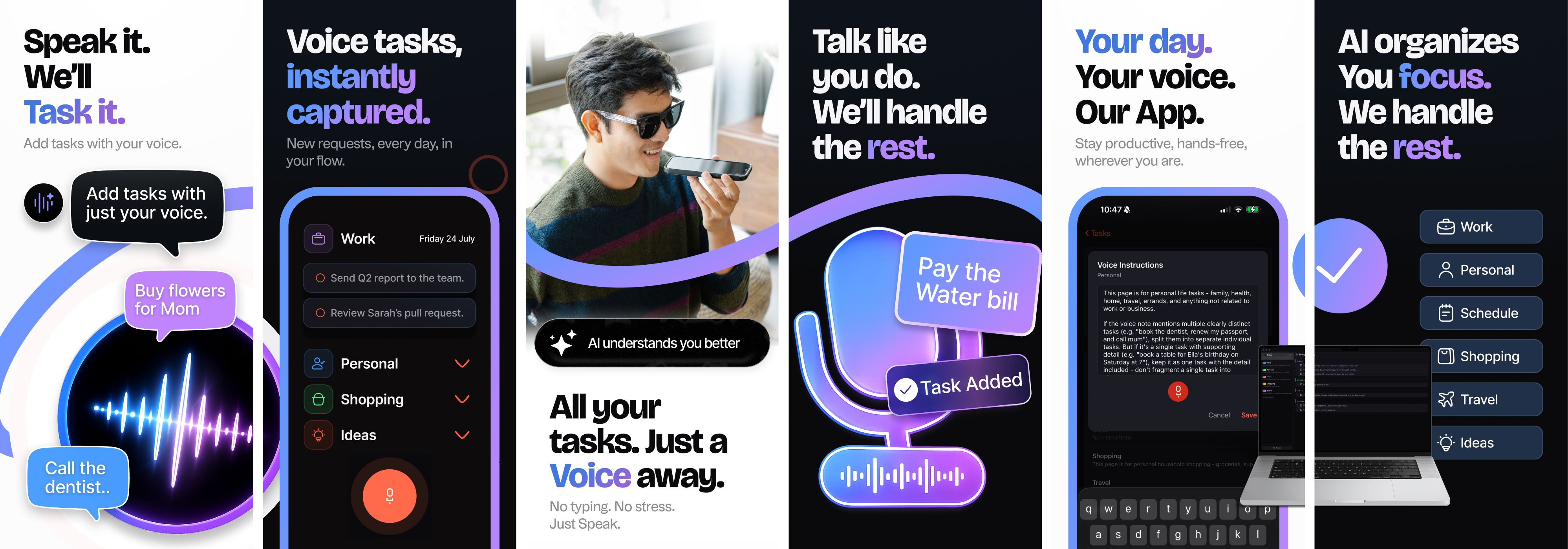AI Voice Task App Screenshot Design 3d ai voice task ai voice task app animation app design app preview app screenshot app screenshots app store app store screenshots design graphic design ios screenshot design logo meridian task ai mobile app design motion graphics ui voice ai voice task
