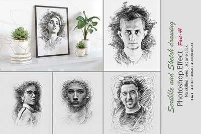 Scribble and Sketch Drawing photoshop painting effect