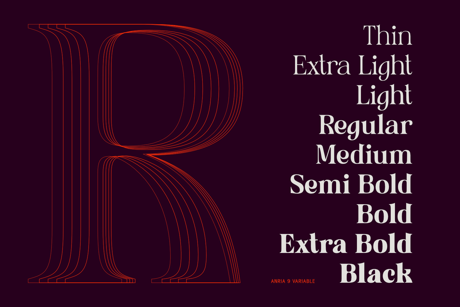 Anria Typeface 9 Variable branding calligraphy design display font family font font graphic design letter logo logotype modern font serif type type design typeface typography variable font vector