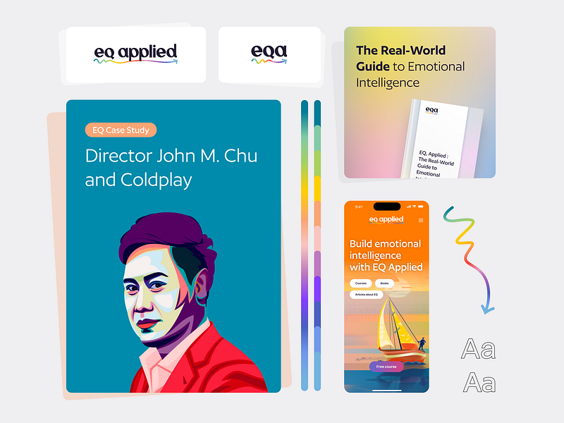 EQ Applied - Branding blog branding emotional intelligence eq gradient graphic design logo news publication swag