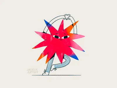 Cute star character blue brand character children comercial cute design editorial emotion face flat illustration line mascot minimal red shine sky smile star